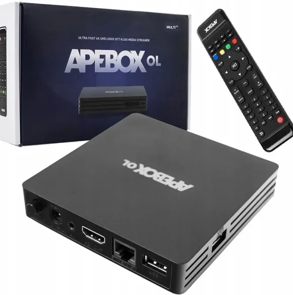 Apebox Dekoder IPTV 4K HDR Apebox OL Linux OS WiFi KODI Stalker M3U TV internetowa