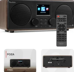 Audizio Foza WiFi Stereo z DAB+ brązowe