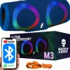 Głośnik Bluetooth USB SD AUX Przenośny Bezprzewodowy RADIO FM Wieża BOOMBOX M3 NIEBIESKI