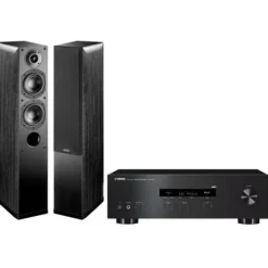 Kino domowe Zestaw Stereo Yamaha R-S202D Czarny + Kolumny głośnikowe Indiana Line Nota 550 X Czarne