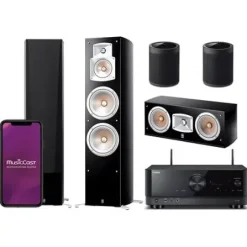 Kino domowe Kino domowe YAMAHA RX-V6A + NS-777 + NS-C444 + WX021 Czarny