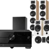 Kino domowe Yamaha RX-A6A (czarny) + Diva 6 + 3 + 7 (dąb) + Basso 880