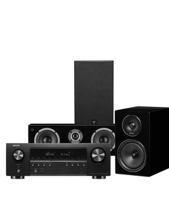 Kino domowe Zestaw Denon AVC-S670H + Wilson EL-4/Vocal EL — Kino domowe 5.0 z Bluetooth, Czarny