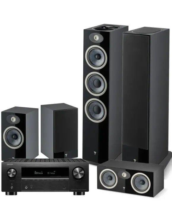 Kino domowe Zestaw kina domowego Denon AVR-X2800H + Focal Theva N3D/N1/CENTER — Bluetooth, USB, HDMI, Atmos