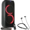 Manta SPK5310PRO 120W Bluetooth Radio FM Mikrofon Karaoke Czarny + Słuchawki MNH02