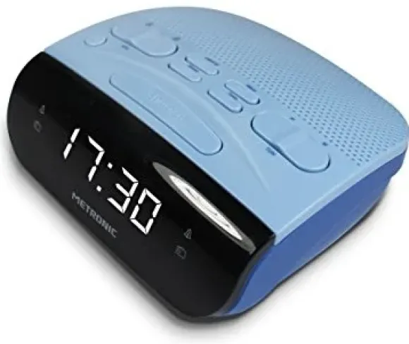 Metronic 477033 Radiowecker Duo Colors LED Anzeige Blau/Schwarz