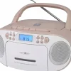 Radioodtwarzacz Reflexion Reflexion RCR2260 Boombox weiß/pink