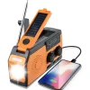 Radio pogodowe zasilane energią słoneczną, awaryjne, z latarką i lampką do czytania, radiem AM/FM/NOAA i powerbankiem o pojemności 2000 mAh