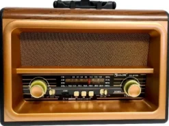 Radio Vintage Fm Akumulatorowe Z Bluetooth Usb