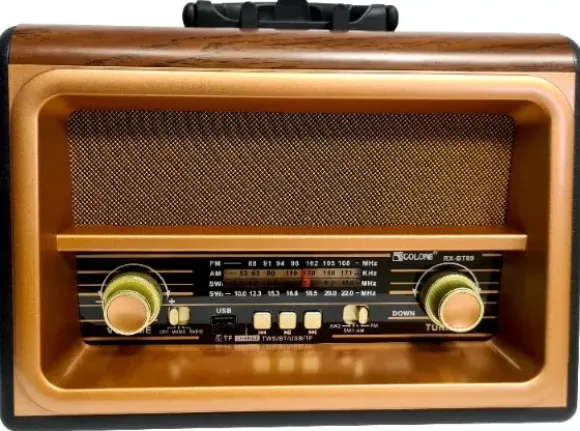 Radio Vintage Fm Akumulatorowe Z Bluetooth Usb