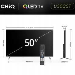 Telewizor CHiQ U50QST TV 50, UHD, QLED, Google TV, DLG 120 Hz